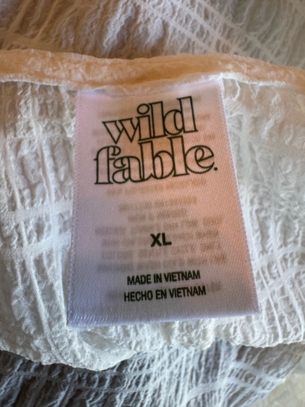 wild fable Cream Gauze Swim Coverup Dress XL NWT - Picture 5 of 6